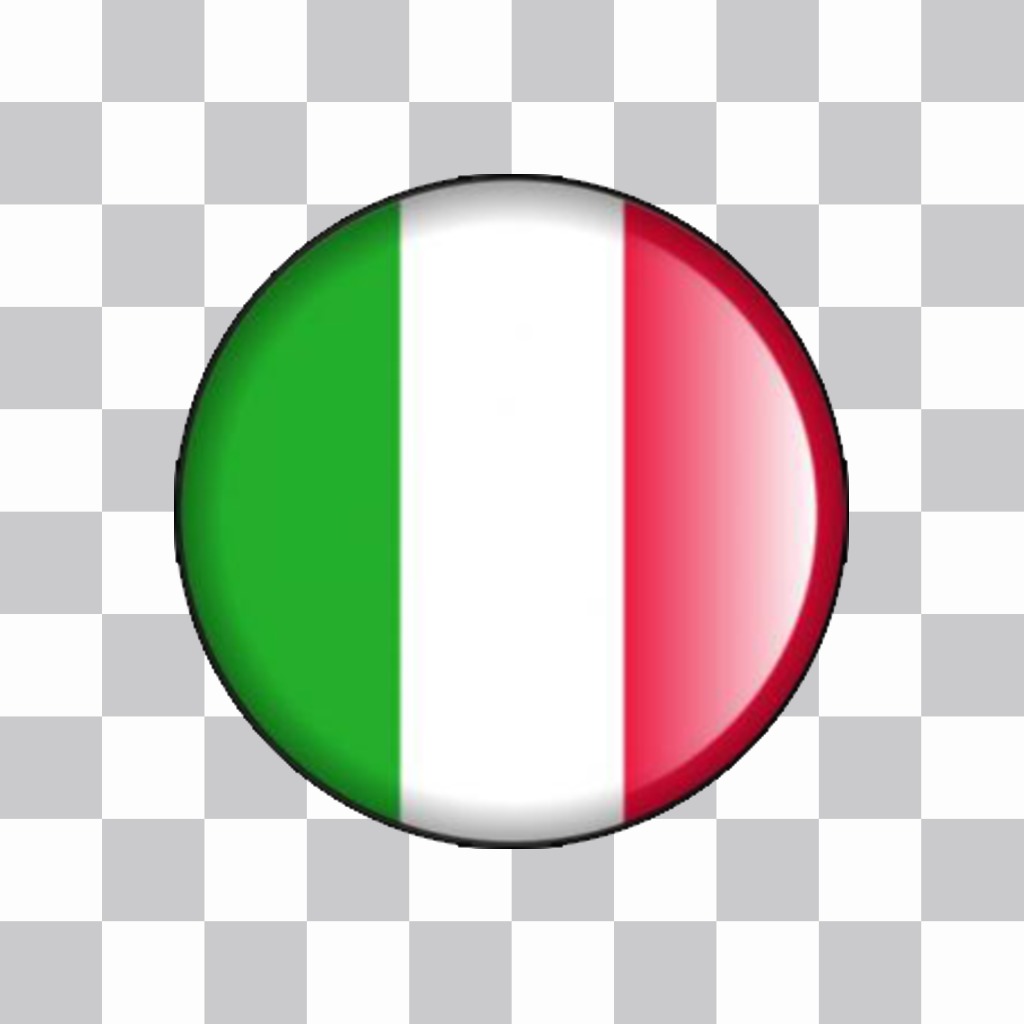 Knopf der Flagge von Italien, mit dem Sie Ihre Bilder Online-..