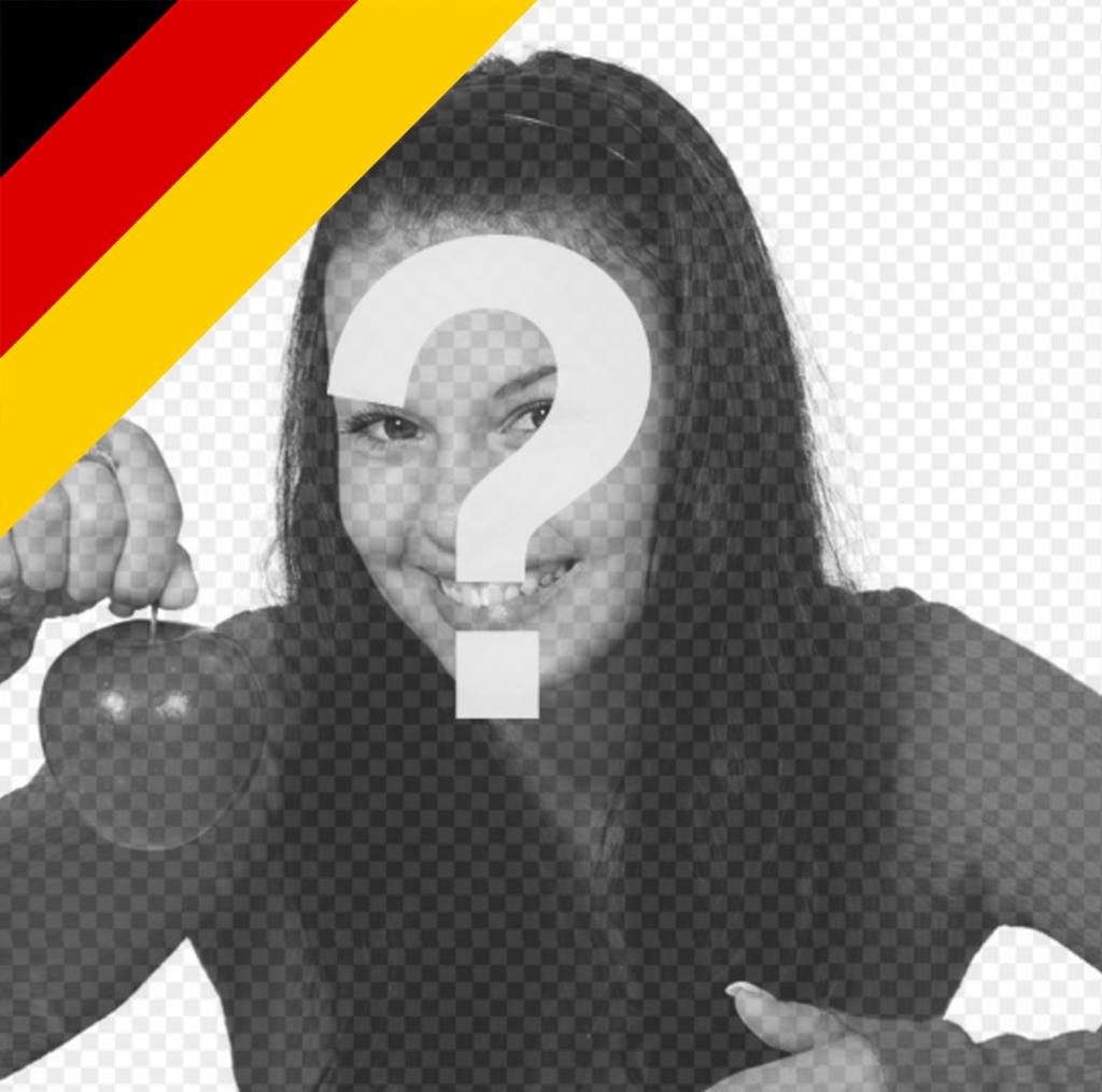 Setzen Sie die Flagge von Deutschland in der Ecke Ihrer Bilder ..