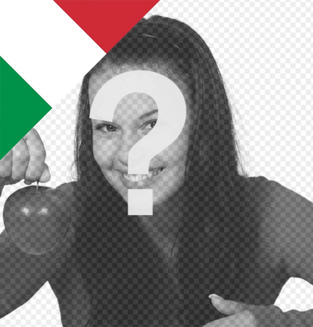 Italienische Flagge in der Ecke Ihrer Fotos mit diesem Online-Effekt ..