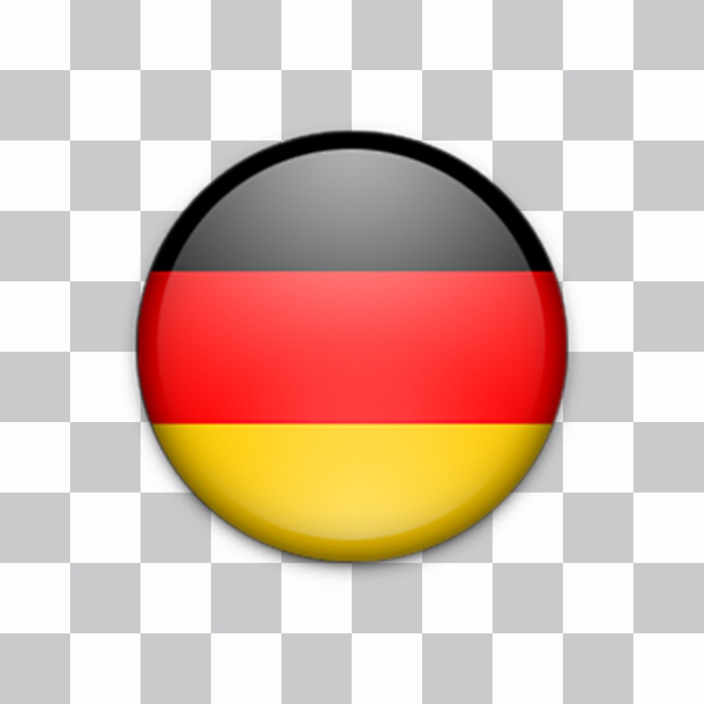 Dekorative Aufkleber auf eine Schaltfläche mit der Flagge von Deutschland ..