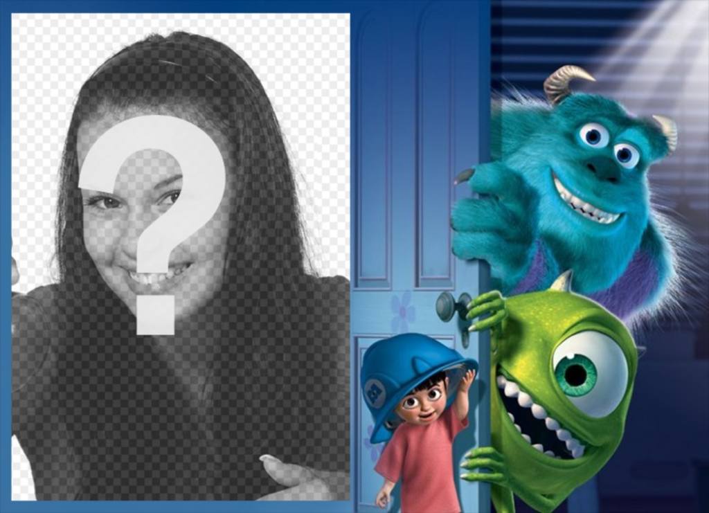 Rahmen mit Zeichen von Monsters Inc. Ihr Foto ..