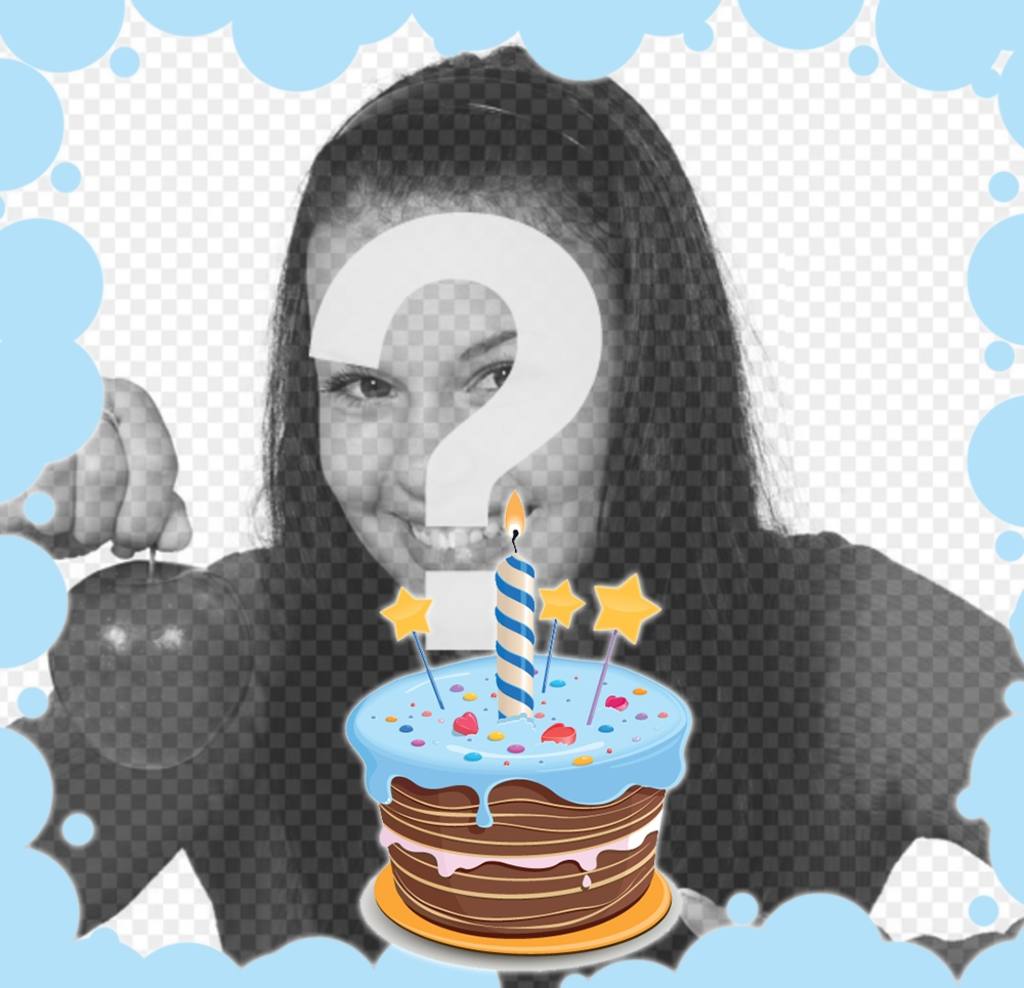 Foto-Effekt mit einem Geburtstagskuchen Ihre Fotos ..