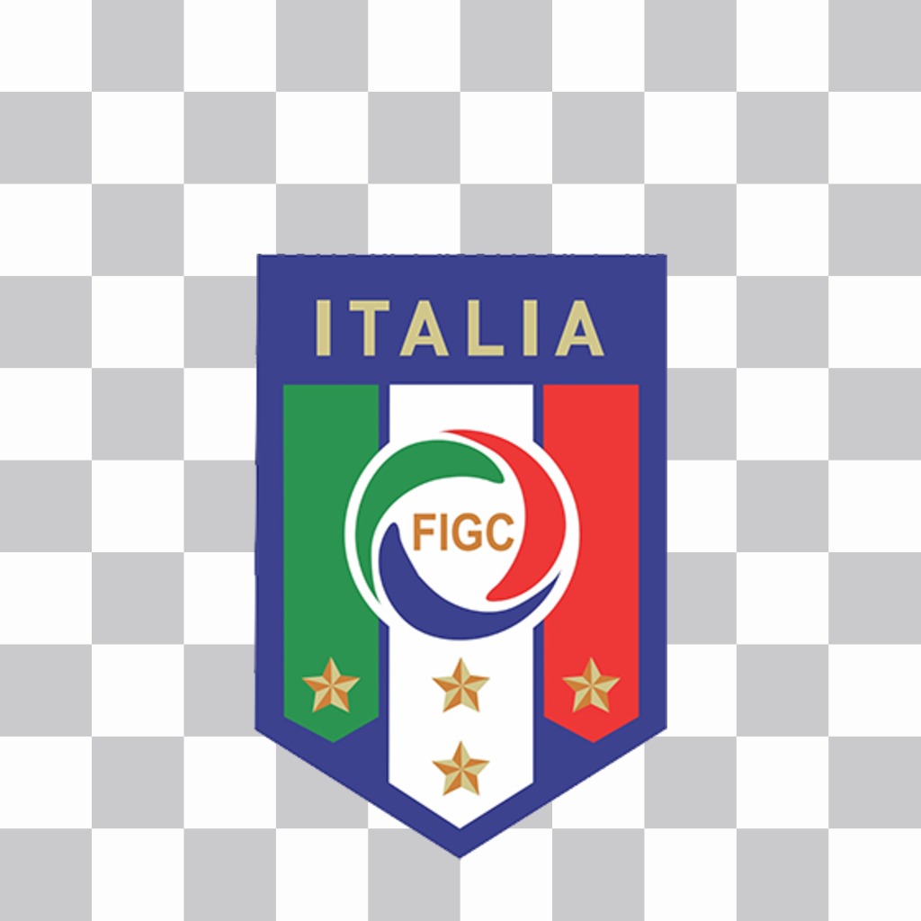 Foto-Effekt den Schirm des Italienischen Fußballverbandes (FIGC) einzufügen ..