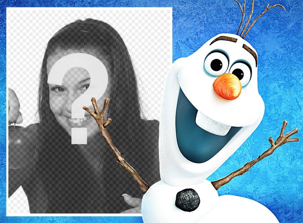 Foto-Effekt, um das Foto zusammen mit Olaf aus dem Animationsfilm Gefrorenes ..