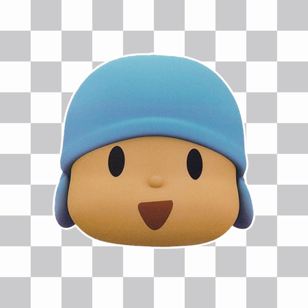 Aufkleber von Pocoyo Gesicht hinzufügen überall auf Ihre Fotos ..