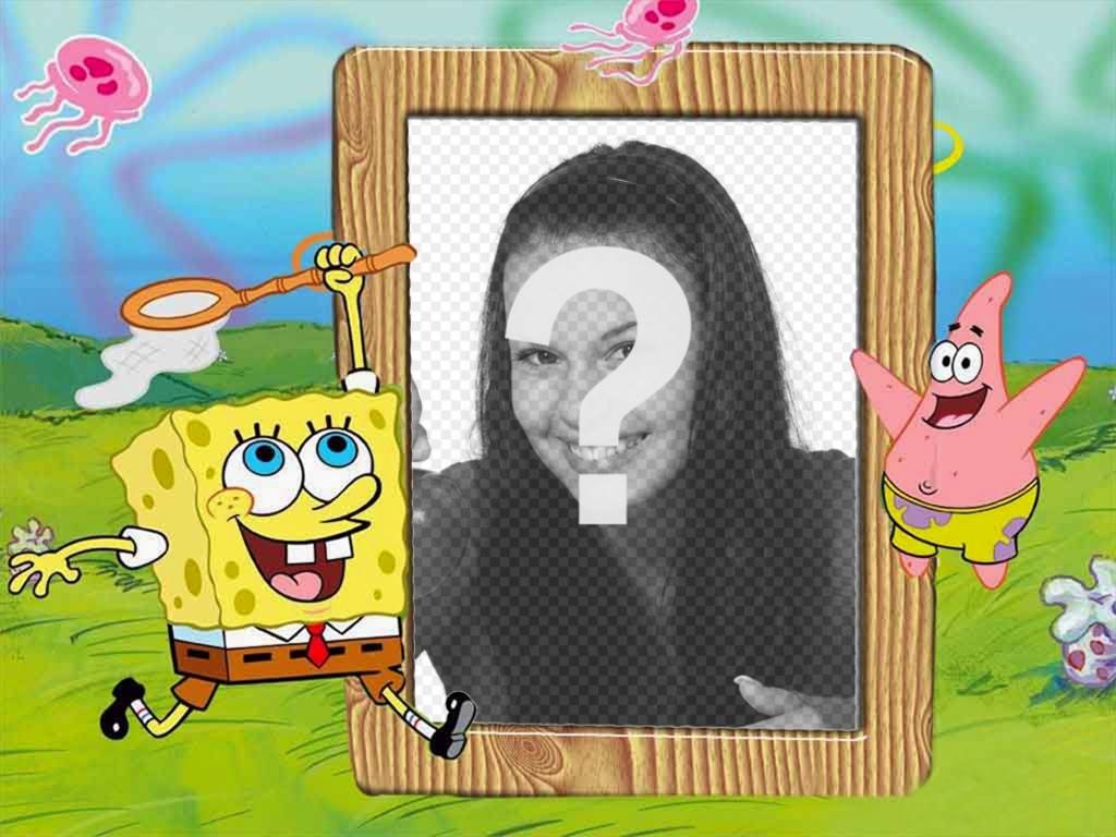 Laden Sie Ihr Foto dieser kundengerechten Rahmen mit SpongeBob und Patrick ..