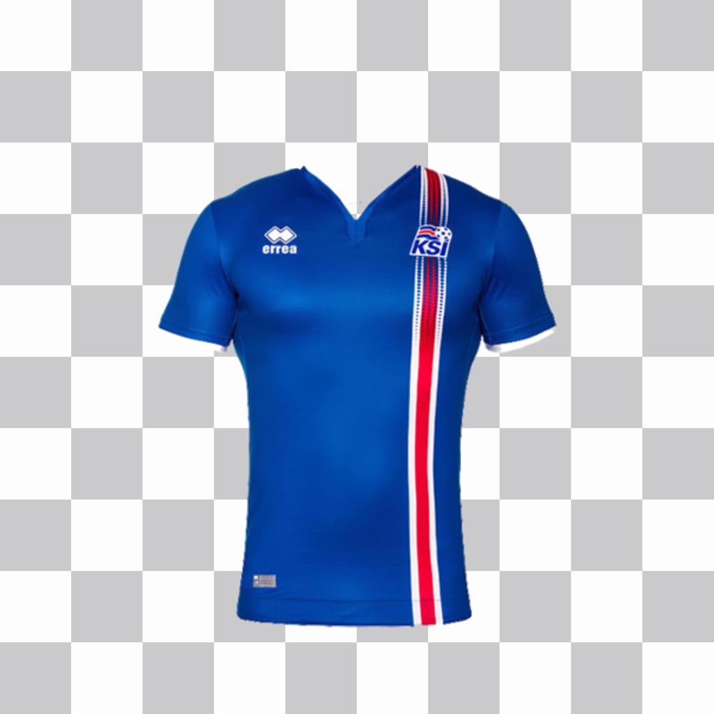 Foto-Effekt das Hemd von Island Fußballmannschaft hinzufügen ..