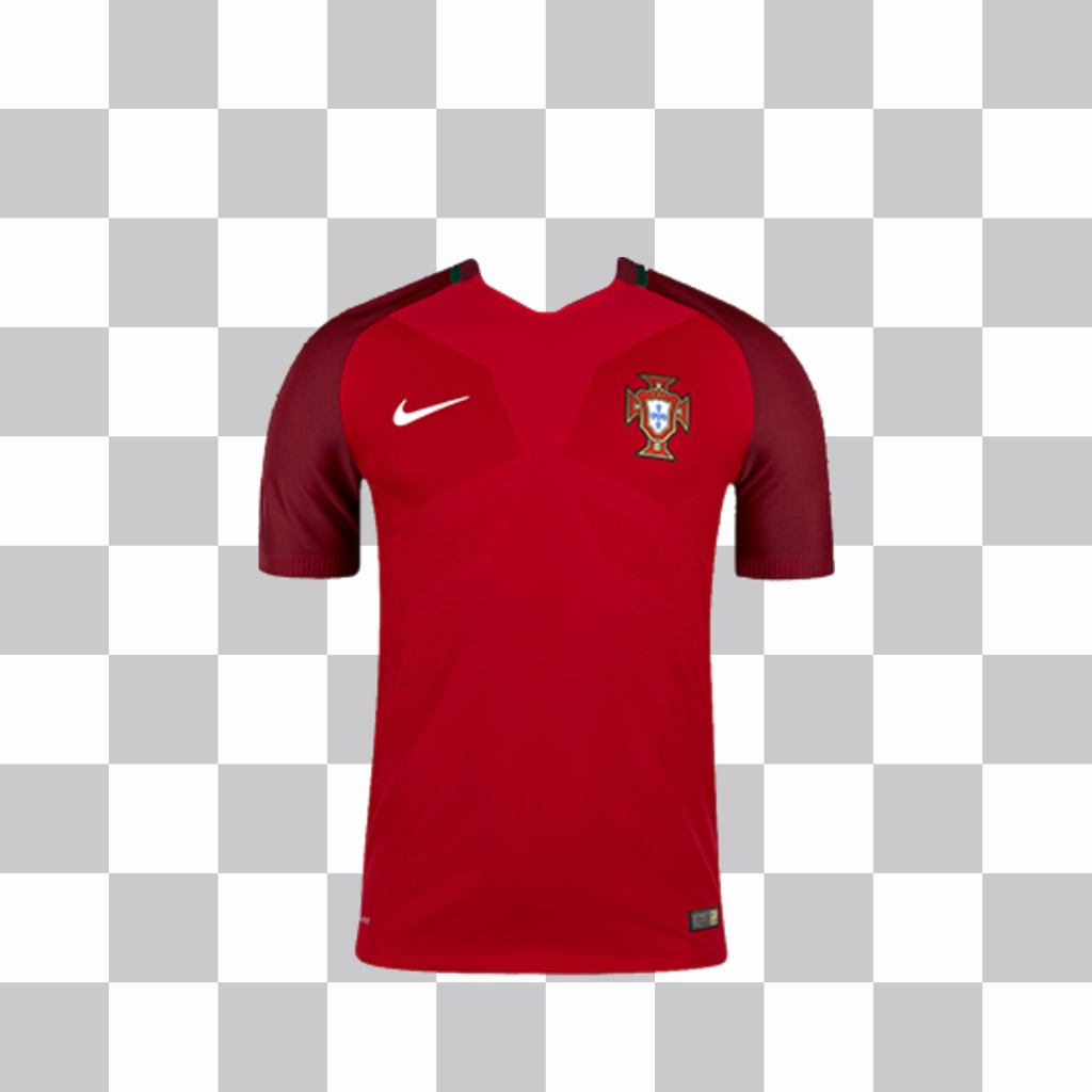 Foto-Effekt das Trikot von Portugal Fußball-Team auf Ihre Fotos setzen ..