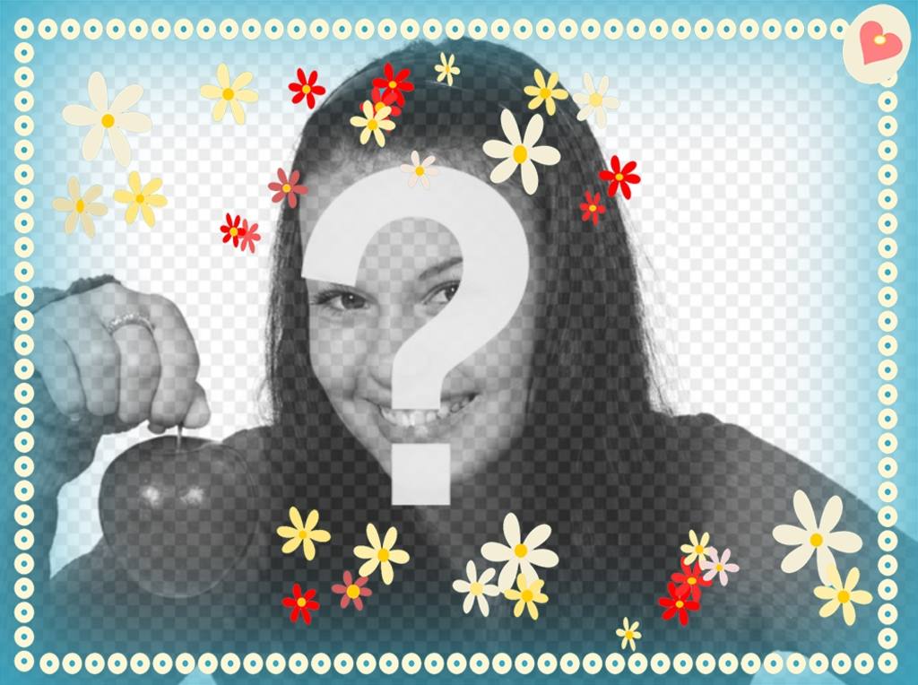 Fotorahmen mit Blumen zu dekorieren und eine auffällige Kante kostenlos ..