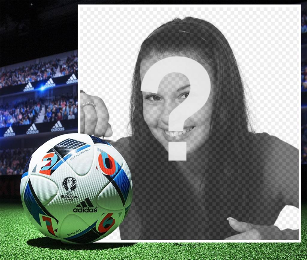 Rahmen für Ihr Foto zusammen mit dem offiziellen Fußball der Euro 2016 ..