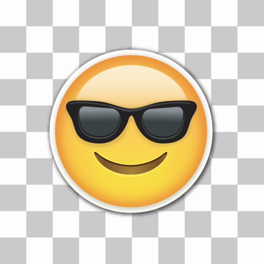 WhatsApp Emoji mit Sonnenbrille auf Ihre Bilder einfügen 