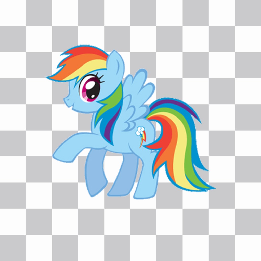 Dekorative Aufkleber für Fotos mit Rainbow Dash von My Little Pony ..