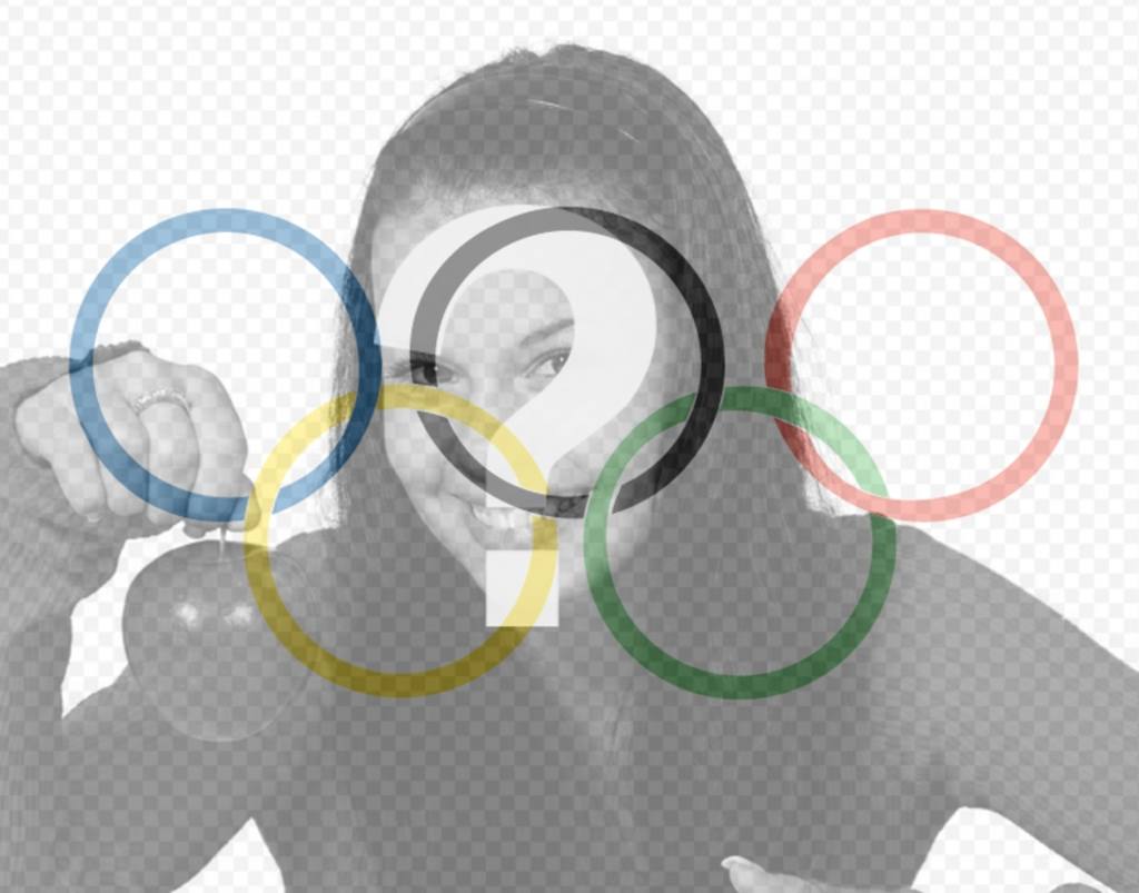 Flagge mit dem Symbol der Olympischen Spiele als ein Filter zu setzen in Ihrem Foto ..
