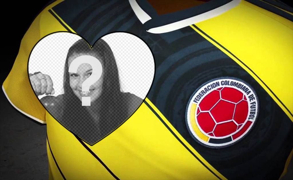 Online Fotomontage zu bearbeiten und die kolumbianische Fußballmannschaft ..