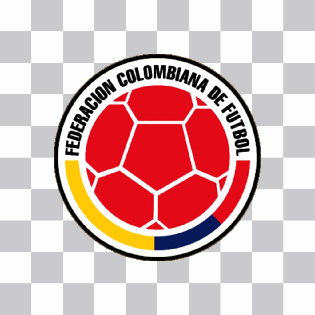 Fotomontage das Logo der kolumbianische Fußballverband ..