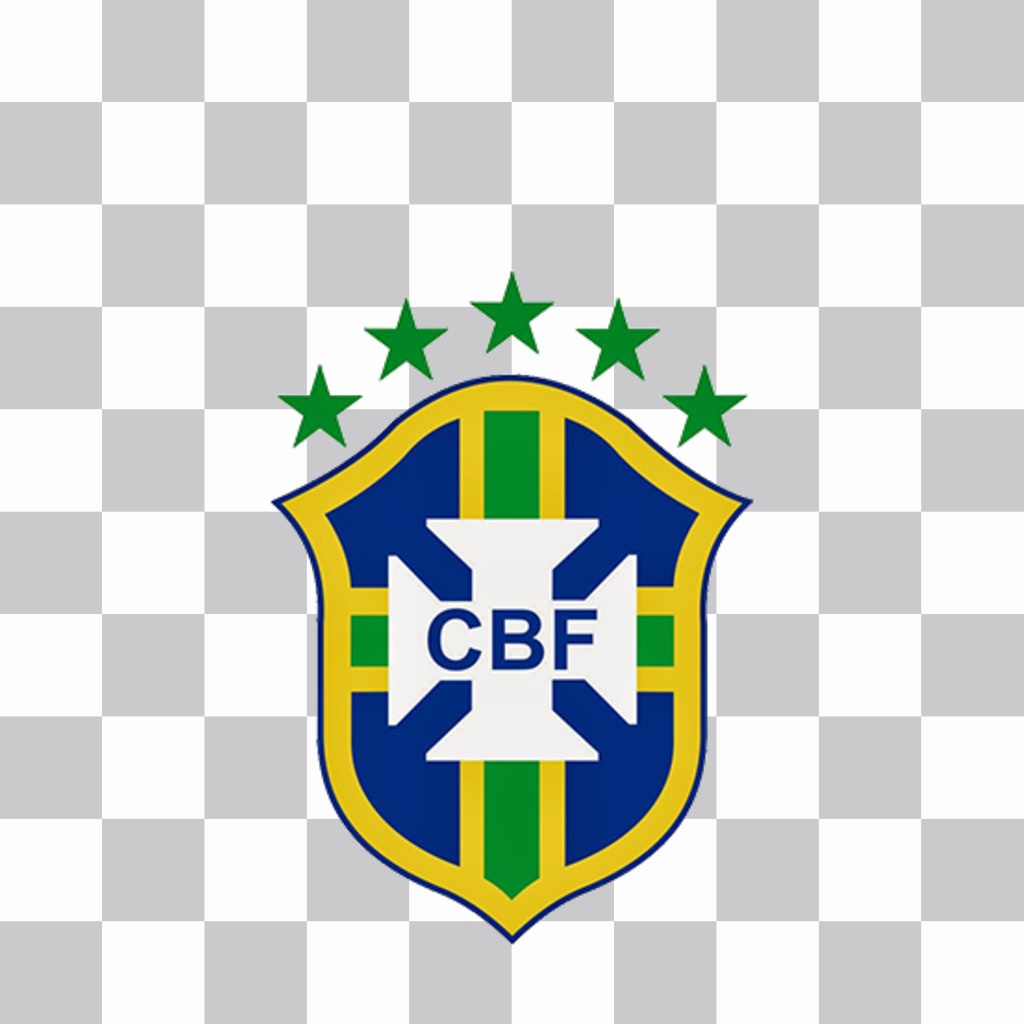 Schild des Fußball-Nationalmannschaft Brasilien hinzufügen auf Ihre Fotos ..