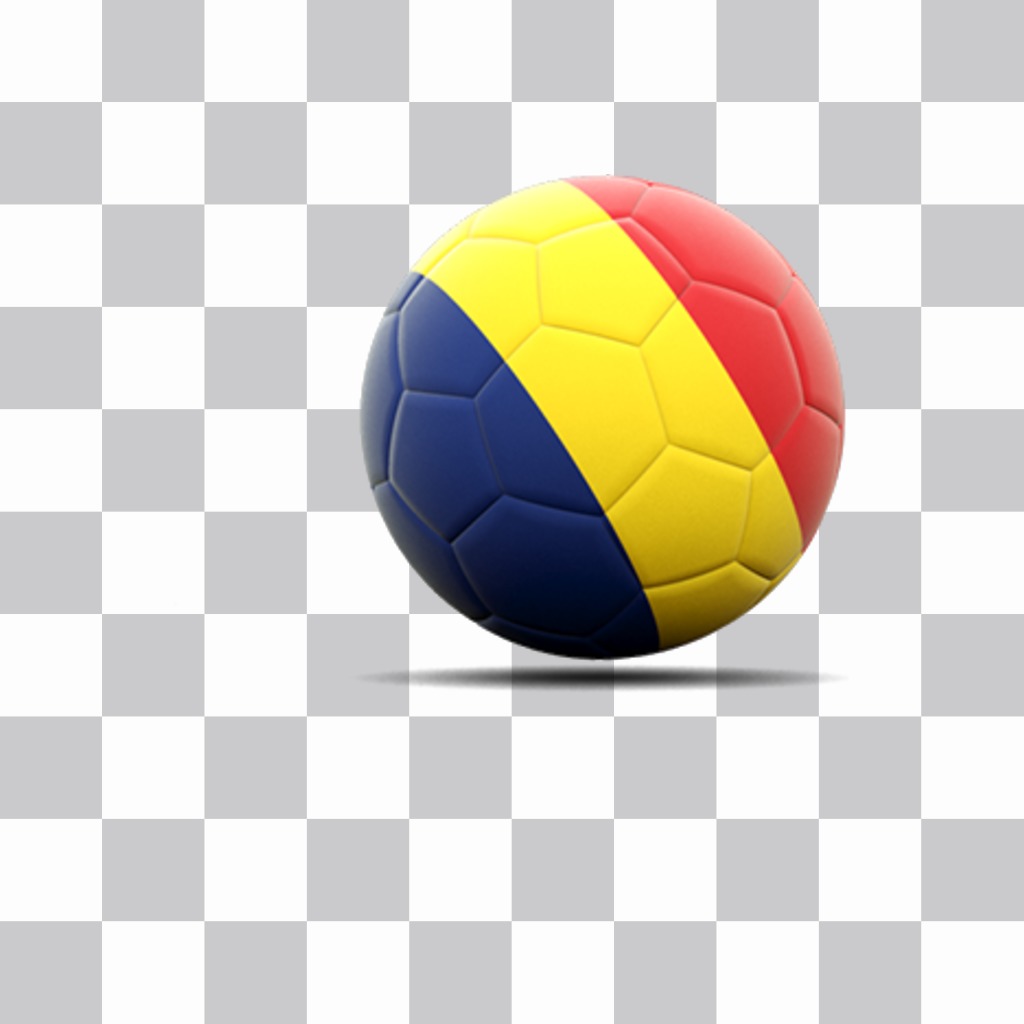 Fußball mit der Flagge von Rumänien als Aufkleber auf Ihren Fotos ..