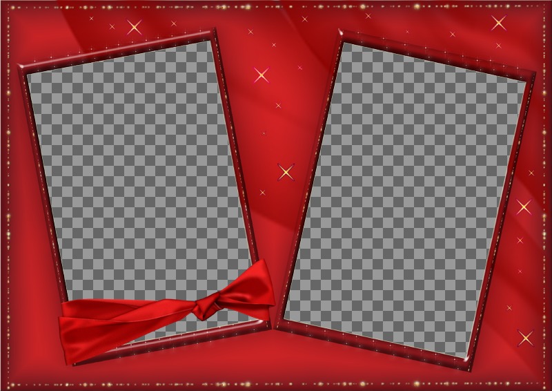 Valentine Postkarte, roten Tasten. Um 2 Fotos..