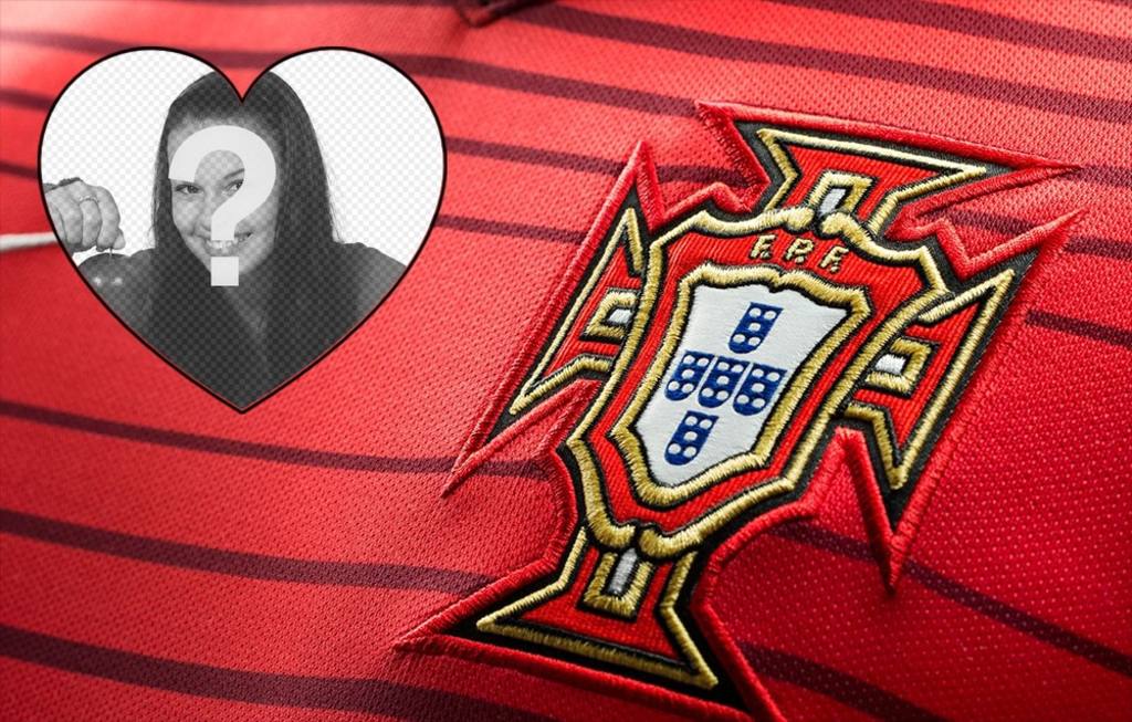 Fotomontage mit Ihrem Foto zu gestalten und die Fußballmannschaft von Portugal unterstützen ..
