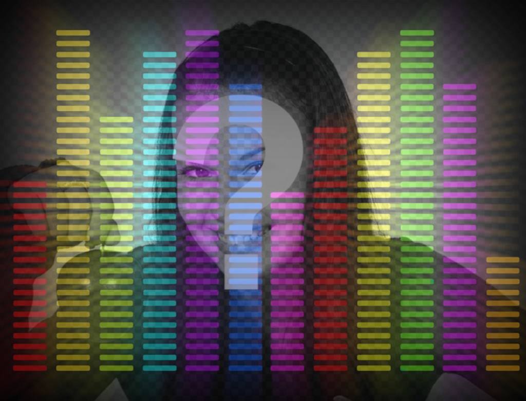 Online-Filter von Musik-Equalizer mit colores für Ihr Foto ..