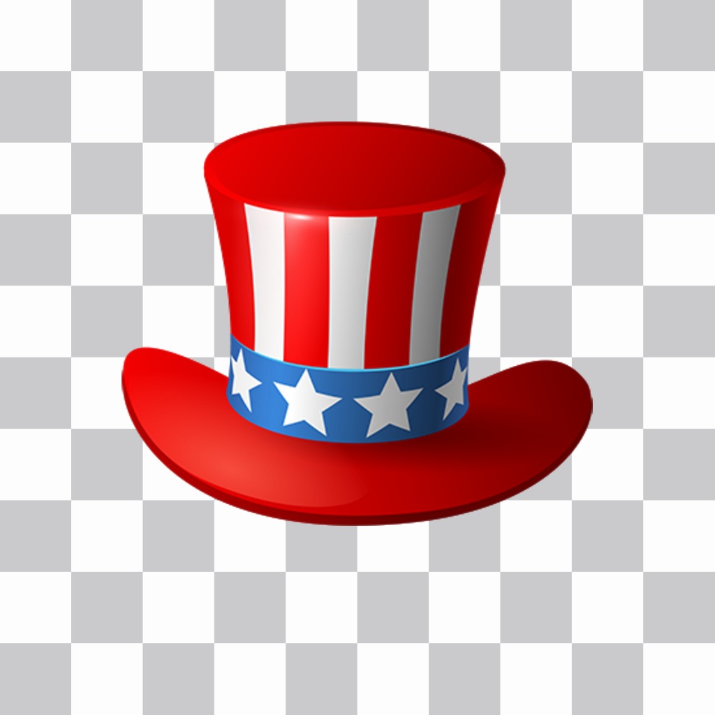 Uncle Sam Hut auf Ihren Fotos hinzufügen, wie Online-Aufkleber ..