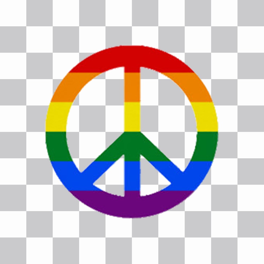 Symbol des Friedens und der Liebe mit den Farben des Regenbogens Ihre Fotos ..