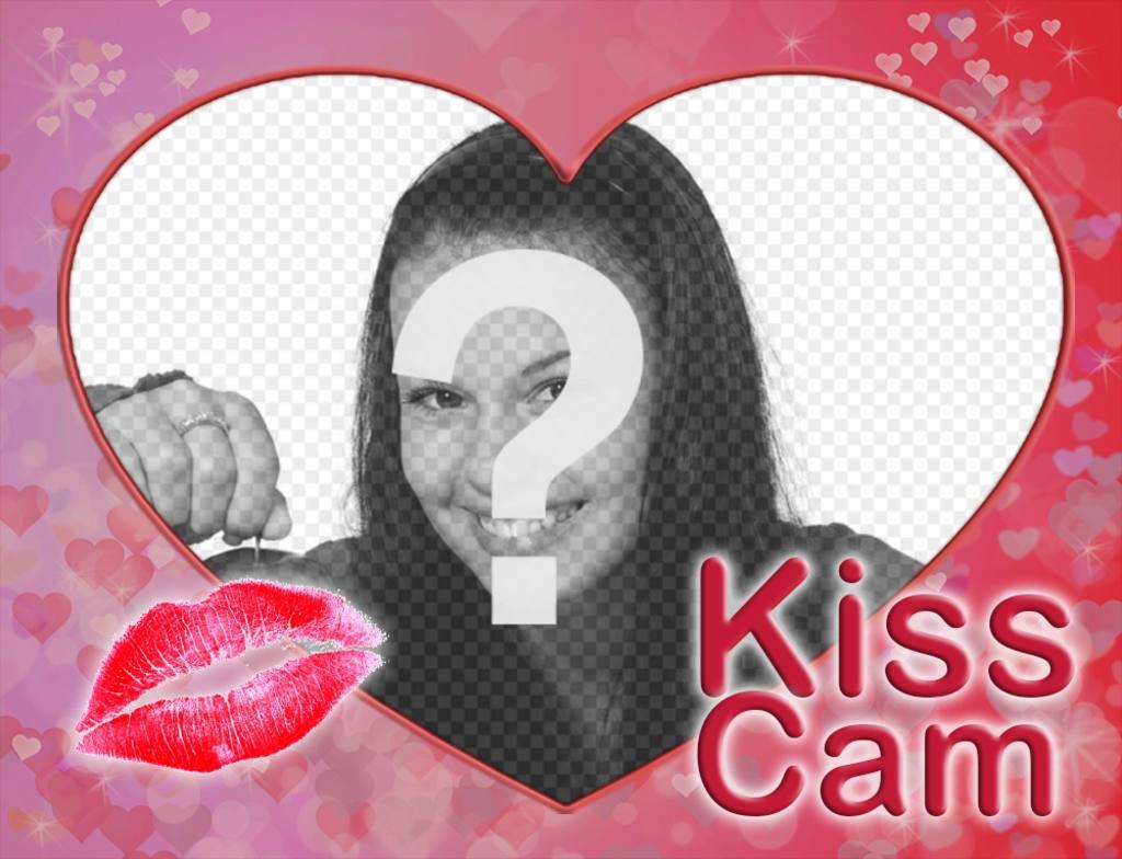 Laden Sie Ihr Foto einen Kuss jemand auf diese ursprüngliche Wirkung von KISS CAM geben ..
