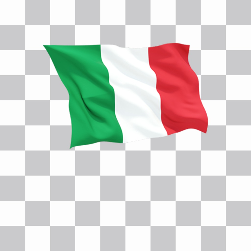Flagge von Italien winken als Aufkleber auf Ihre Fotos einfügen ..