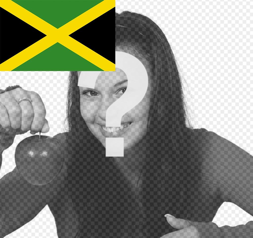 Flagge von Jamaika in einer Ecke Ihres Fotos kostenlos ..