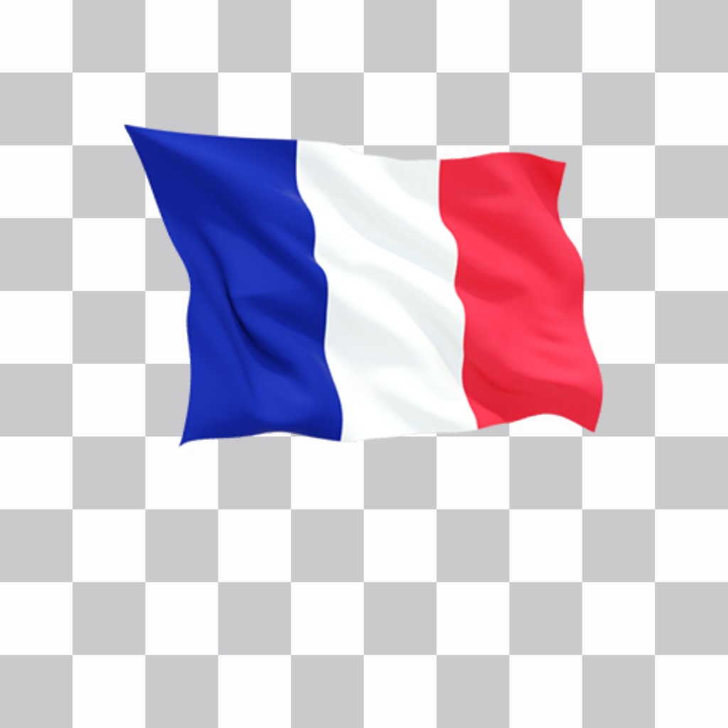 Frankreich Fahne schwenkte in Ihren Fotos hinzufügen und ..