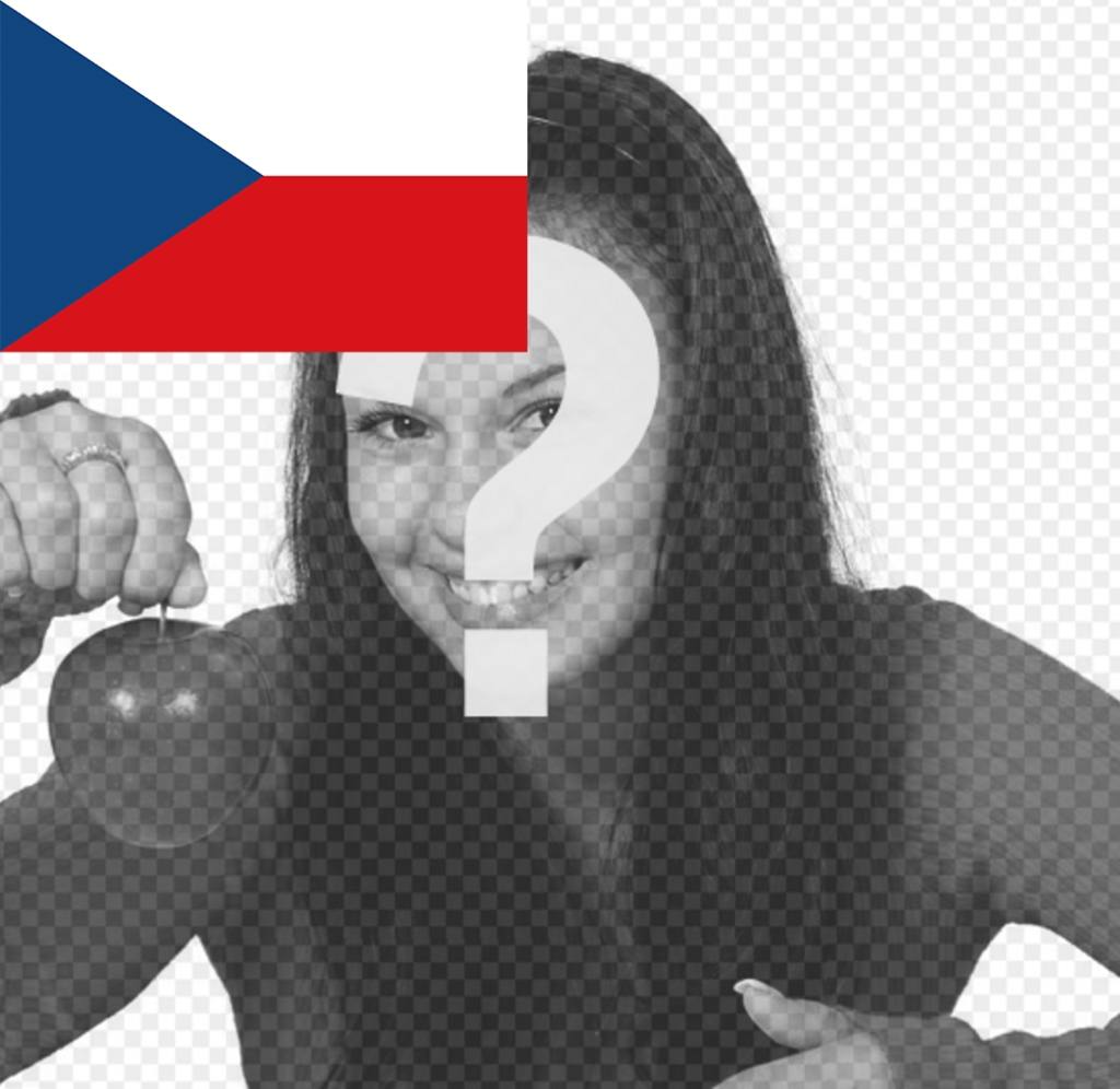 Foto-Effekt, die die Flagge der Tschechischen Republik in der Ecke des Fotos zu setzen ..