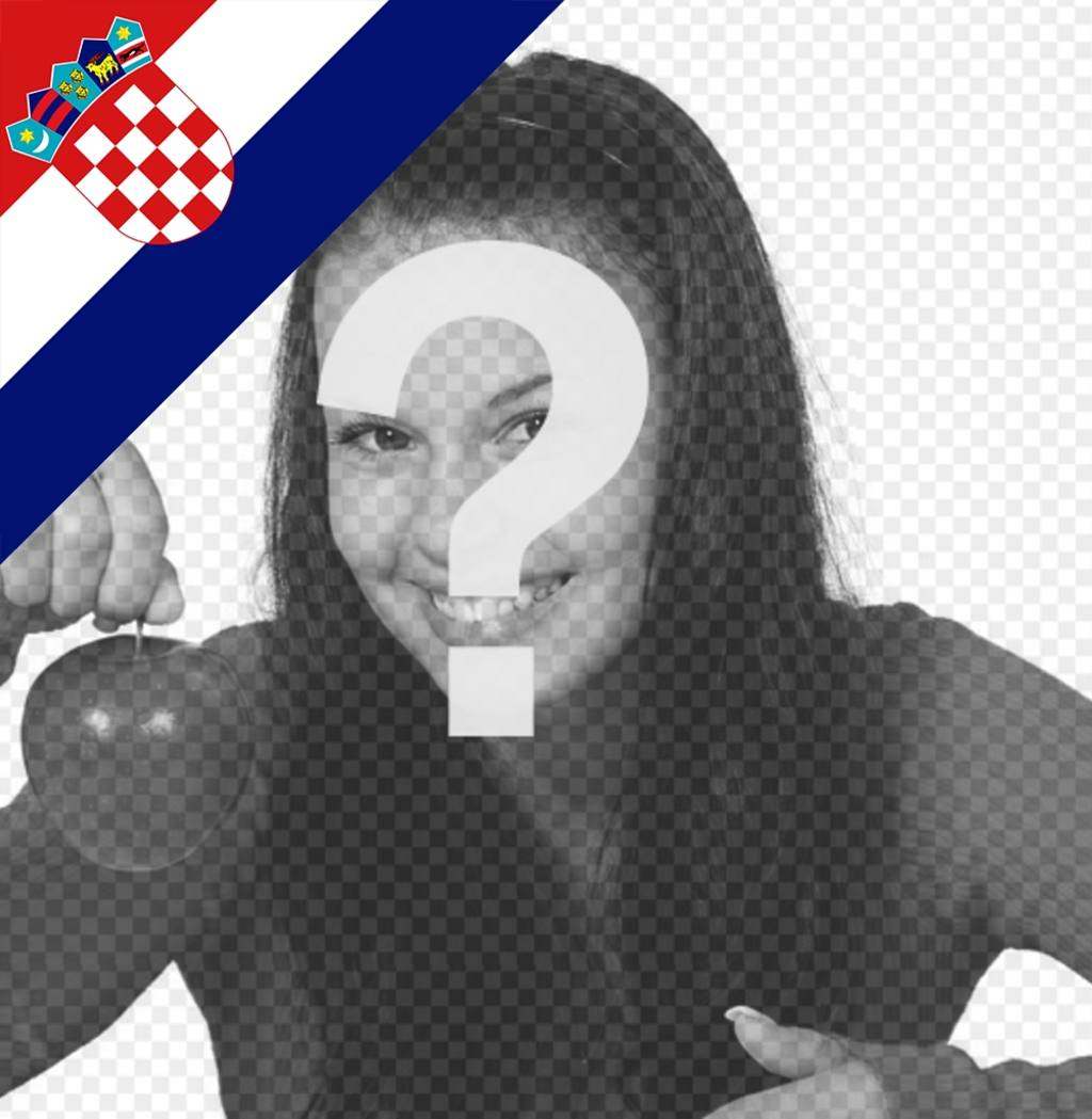 Wirkung von Kroatien Flagge in einer Ecke des Fotos kostenlos ..