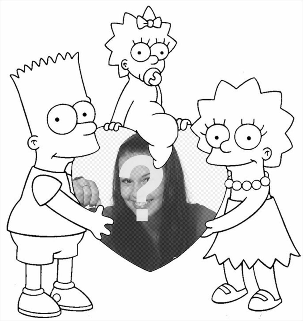 Fotomontage zu Färbung der Simpsons, wo Sie Ihr Foto ..