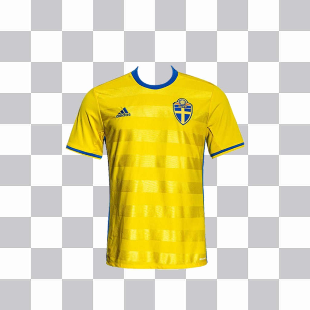 Hemd von Schweden Fußball-Nationalmannschaft zu setzen in Ihren Fotos Dekorative Fotoeffekt ..