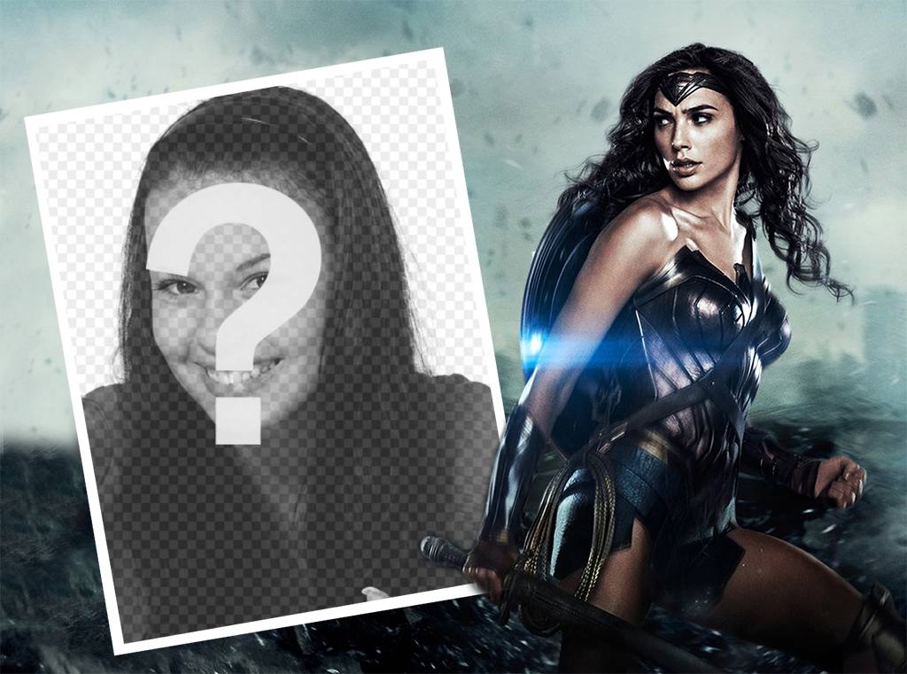 Foto-Effekt mit Ihrem Foto anpassen neben dem neuen Wonder Woman ..