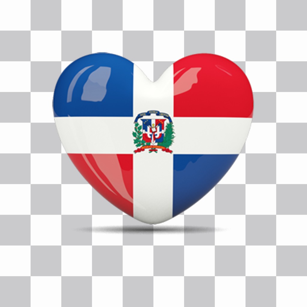 dekorative Sticker Dominikanische Republik-Flaggen-Herz ..