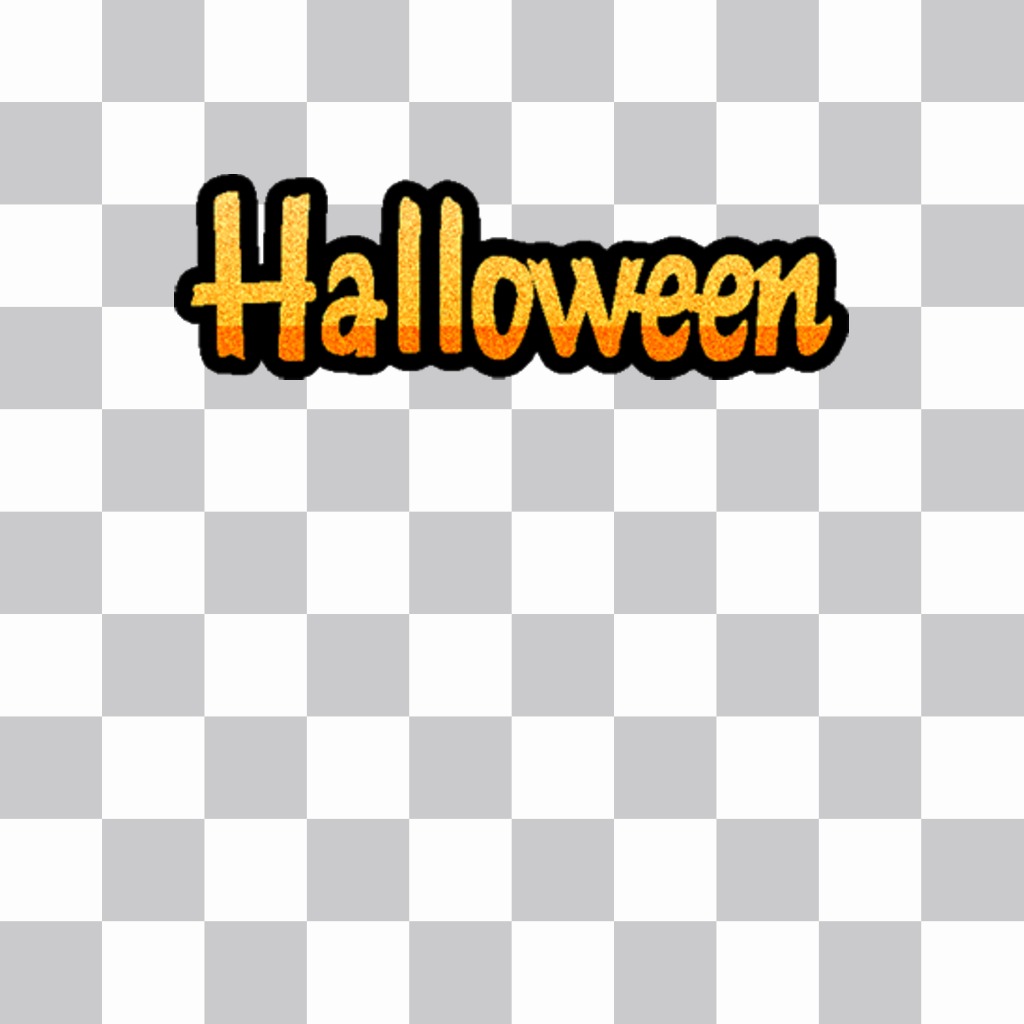 Dekorieren Sie Ihre Fotos mit dem Wort Halloween als Online-Aufkleber bereit ..