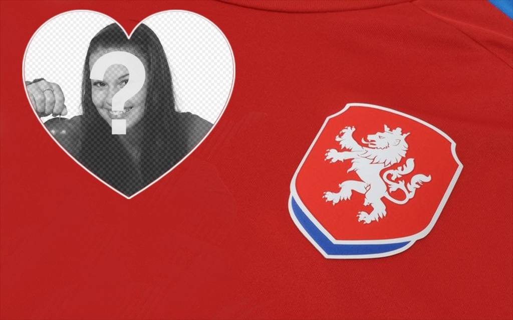 Unterstützt die Fußballmannschaft von Tschechische Republik mit diesem editierbaren Fotomontage ..