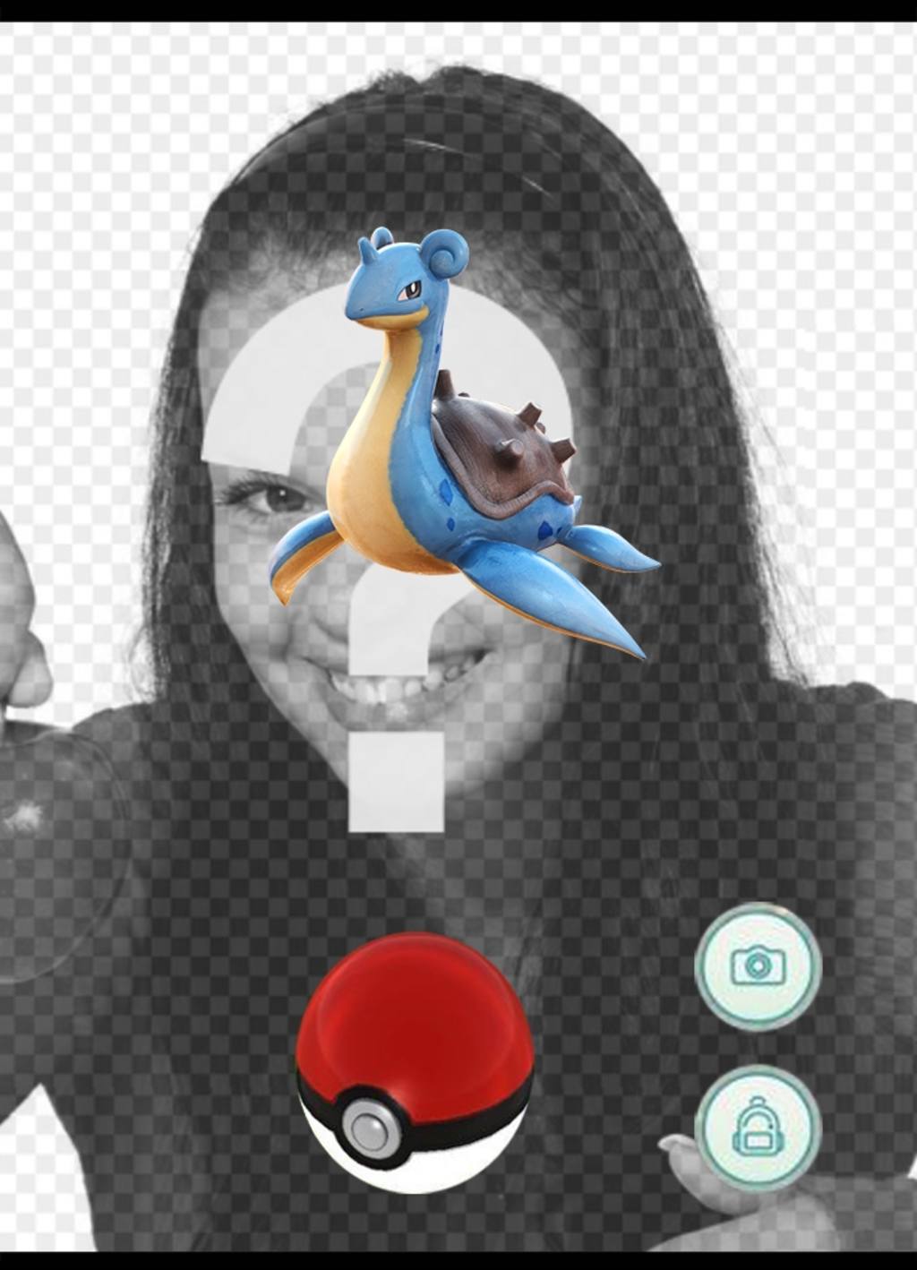 Wirkung von Pokemon Go mit Lapras, wo Sie mit Ihrem Foto ..