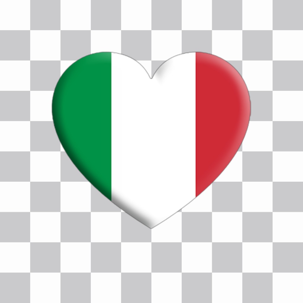 Herz mit der Flagge von Italien einfügen überall auf Ihre Fotos ..