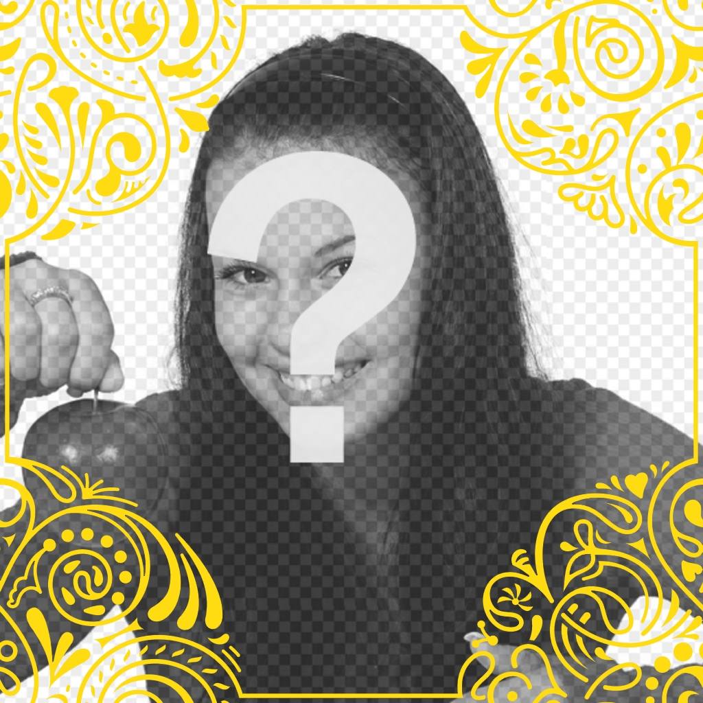 Fügen Sie einen Goldrahmen von Tribal Style auf Ihre Fotos kostenlos ..