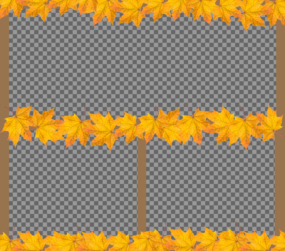 Fotocollage für drei Bilder und herbstliche Design zu schmücken ..