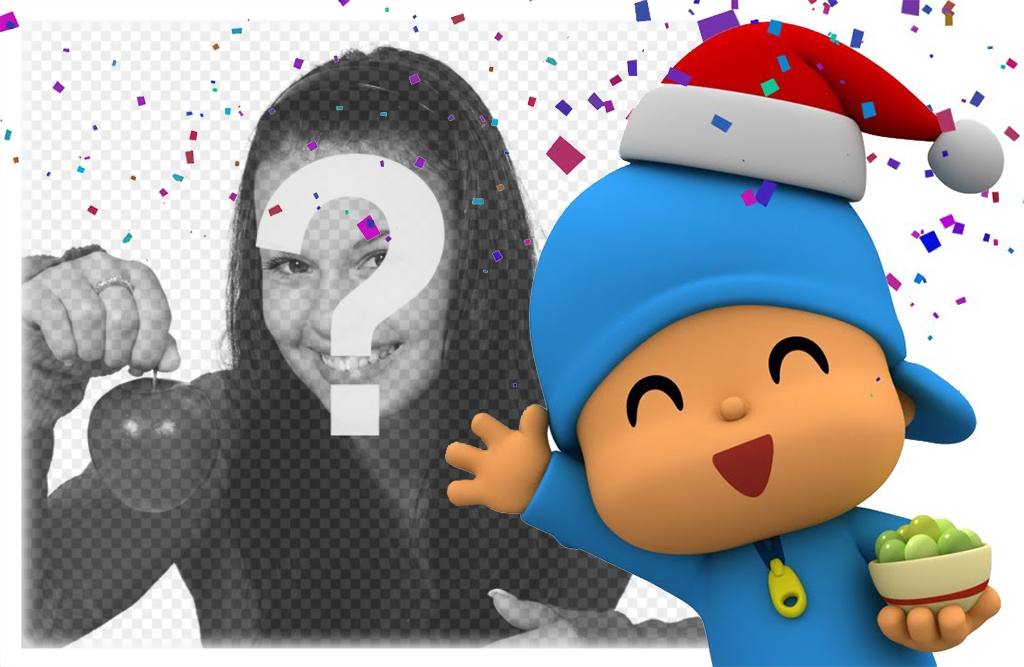 Weihnachten Effekt mit Pocoyo mit einem Ihrer Foto kostenlos ..