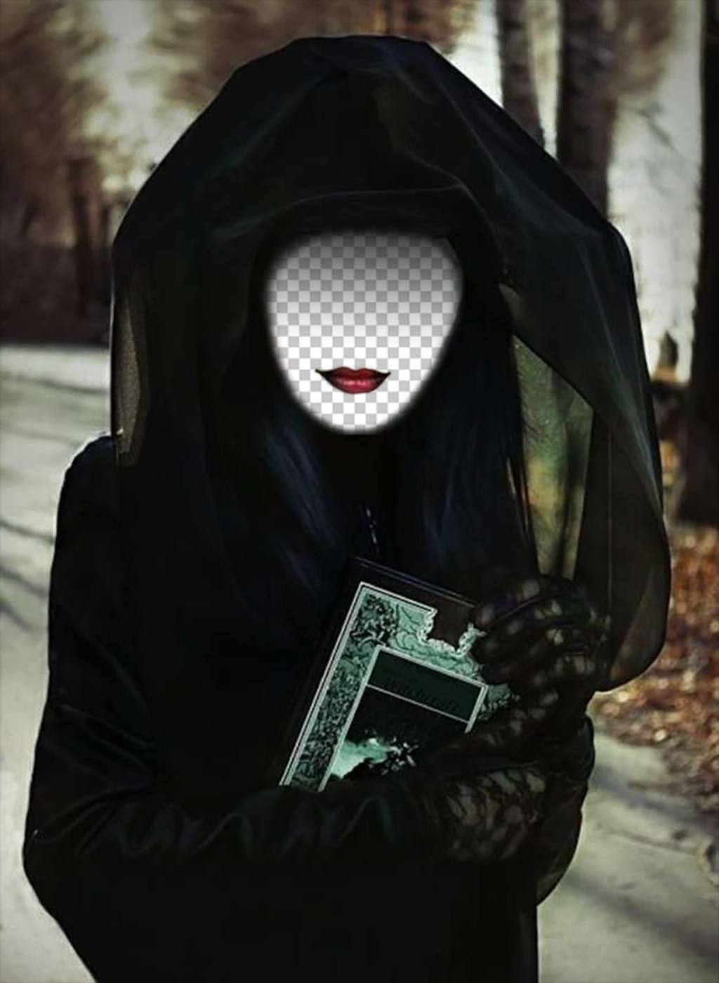 Virtuelle Kostüm eines geheimnisvollen Hexe mit Ihrem Foto ..