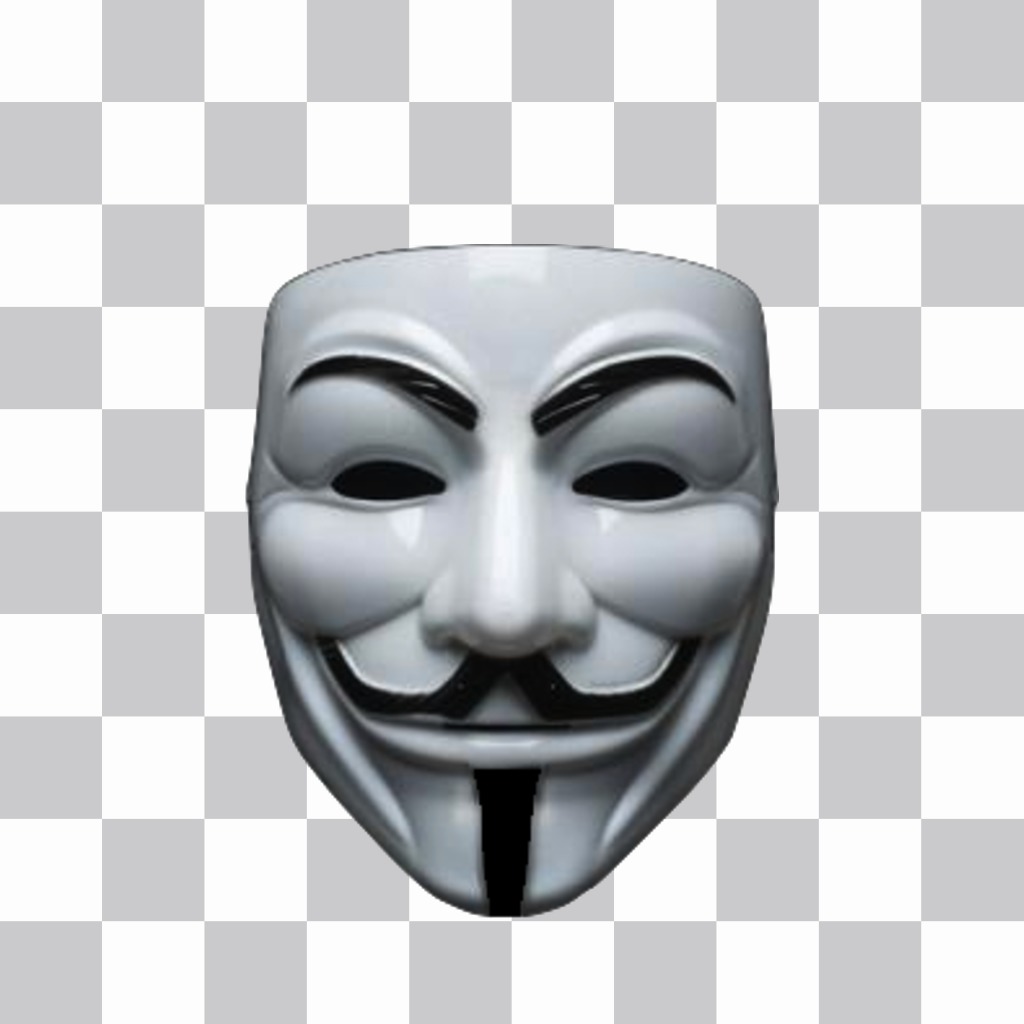 Aufkleber von Anonymous Maske, um Ihre Fotos zu addieren, um online 