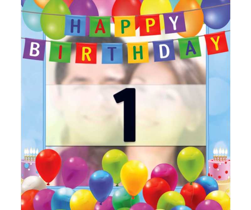 Eine Geburtstagskarte zu gratulieren und mit einem Foto personalisieren. ..