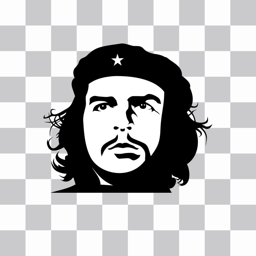 Effekt von Che Guevaras Gesicht in Schwarz und Weiß 