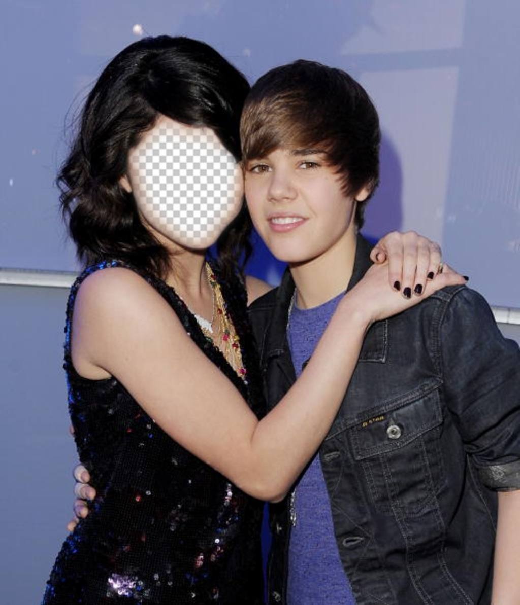Fotomontage von Justin Bieber mit einem Mädchen, Ihr Gesicht zu setzen. ..