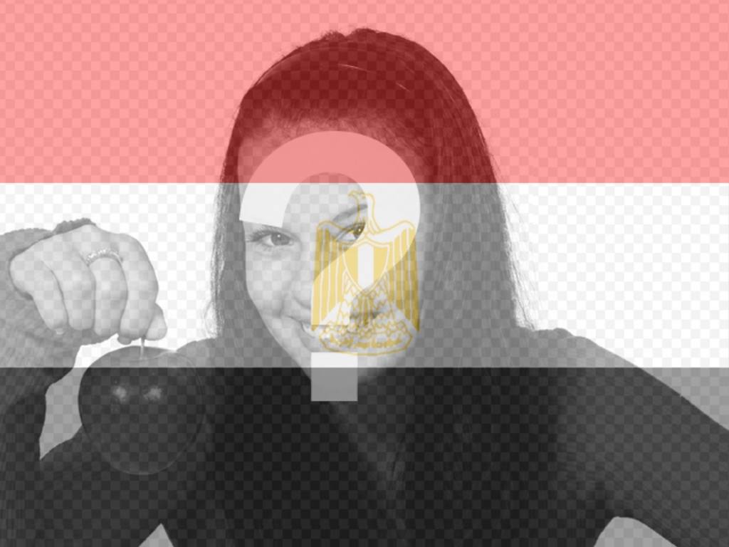 Ägyptische Flagge zum Einfügen Ihrer Fotos   ..