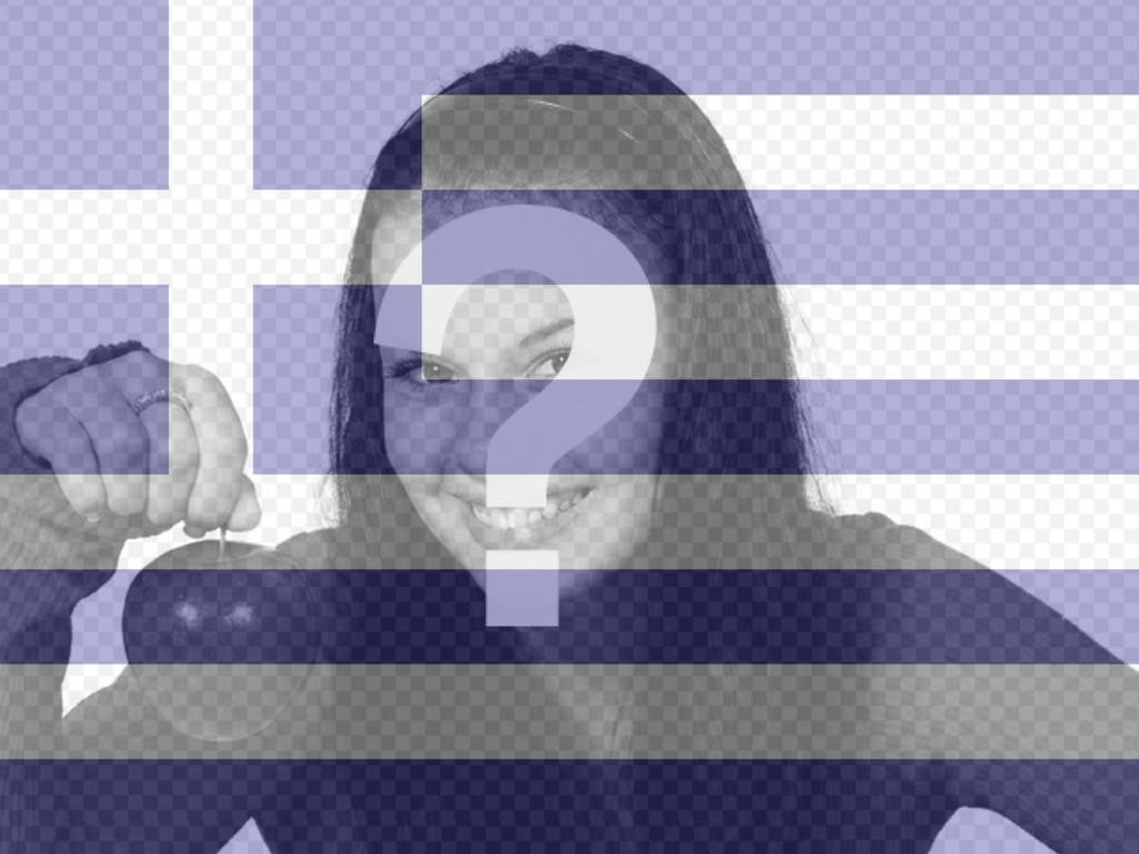 Fotomontagen Schöpfer der Griechenland-Flagge mit einem Bild, das Sie..